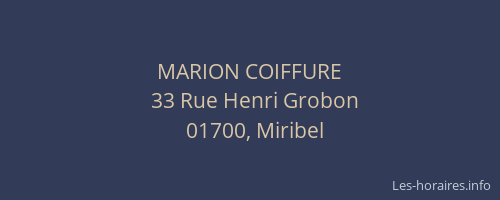MARION COIFFURE