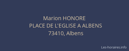 Marion HONORE