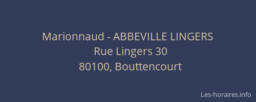 Marionnaud - ABBEVILLE LINGERS