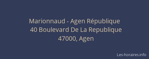 Marionnaud - Agen République