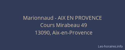 Marionnaud - AIX EN PROVENCE