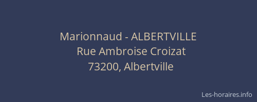 Marionnaud - ALBERTVILLE