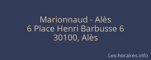 Marionnaud - Alès