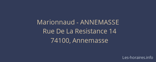 Marionnaud - ANNEMASSE