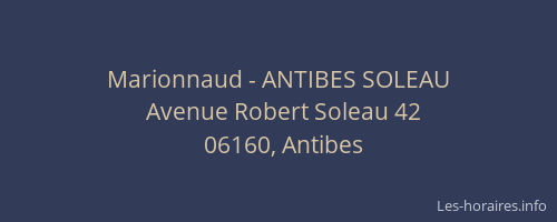Marionnaud - ANTIBES SOLEAU