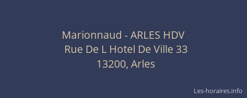 Marionnaud - ARLES HDV