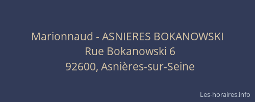 Marionnaud - ASNIERES BOKANOWSKI