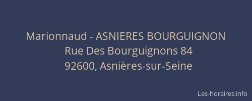 Marionnaud - ASNIERES BOURGUIGNON
