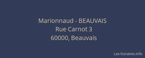 Marionnaud - BEAUVAIS
