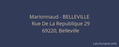 Marionnaud - BELLEVILLE
