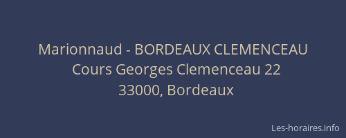 Marionnaud - BORDEAUX CLEMENCEAU