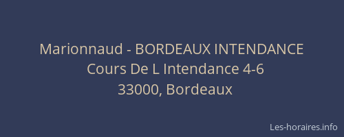 Marionnaud - BORDEAUX INTENDANCE