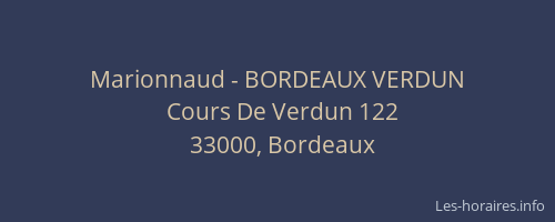 Marionnaud - BORDEAUX VERDUN