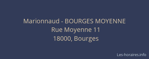 Marionnaud - BOURGES MOYENNE