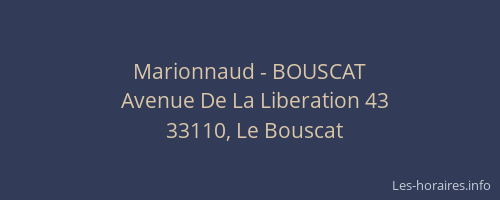 Marionnaud - BOUSCAT