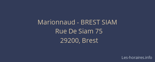 Marionnaud - BREST SIAM