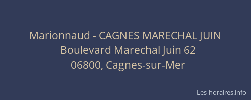 Marionnaud - CAGNES MARECHAL JUIN