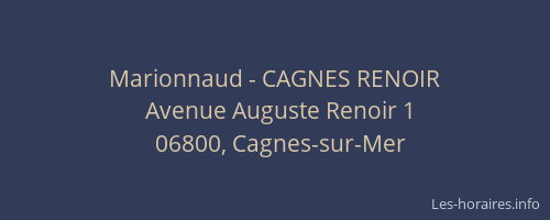 Marionnaud - CAGNES RENOIR
