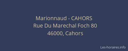 Marionnaud - CAHORS