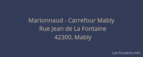 Marionnaud - Carrefour Mably