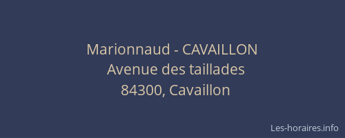 Marionnaud - CAVAILLON