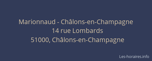 Marionnaud - Châlons-en-Champagne