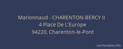 Marionnaud - CHARENTON-BERCY II