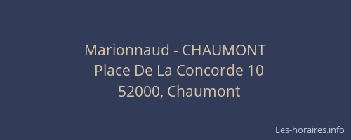 Marionnaud - CHAUMONT