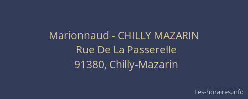 Marionnaud - CHILLY MAZARIN
