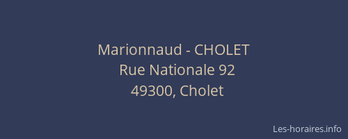 Marionnaud - CHOLET