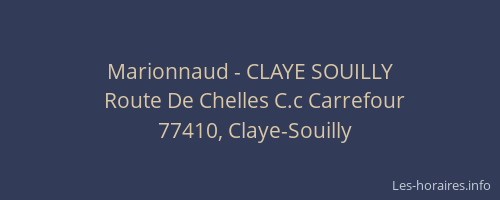 Marionnaud - CLAYE SOUILLY