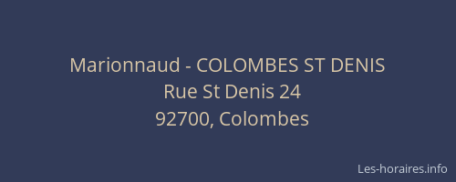 Marionnaud - COLOMBES ST DENIS