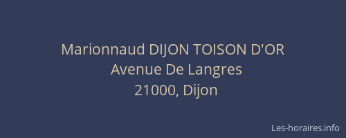 Marionnaud DIJON TOISON D'OR
