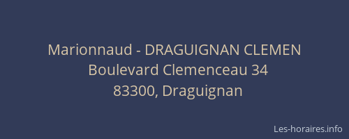 Marionnaud - DRAGUIGNAN CLEMEN