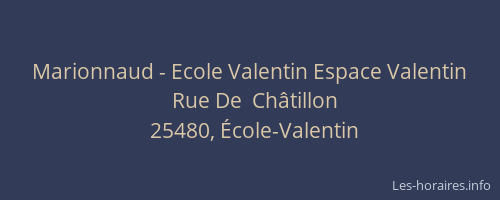 Marionnaud - Ecole Valentin Espace Valentin