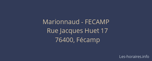 Marionnaud - FECAMP