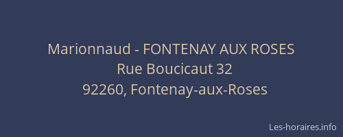 Marionnaud - FONTENAY AUX ROSES