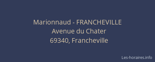 Marionnaud - FRANCHEVILLE