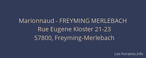 Marionnaud - FREYMING MERLEBACH