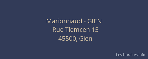 Marionnaud - GIEN