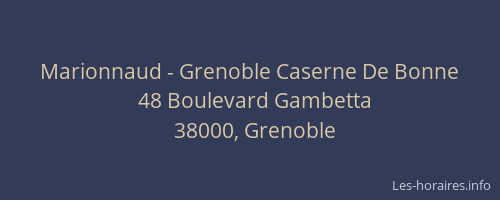 Marionnaud - Grenoble Caserne De Bonne