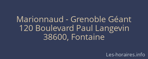 Marionnaud - Grenoble Géant