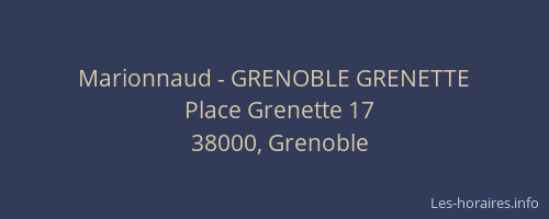 Marionnaud - GRENOBLE GRENETTE