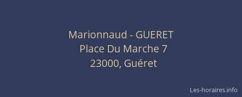 Marionnaud - GUERET