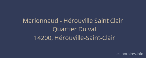 Marionnaud - H&eacute;rouville Saint Clair