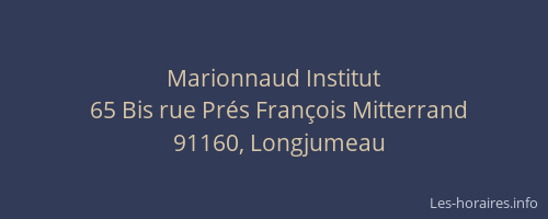 Marionnaud Institut