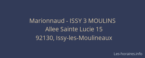 Marionnaud - ISSY 3 MOULINS