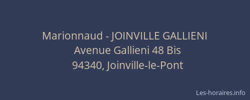Marionnaud - JOINVILLE GALLIENI
