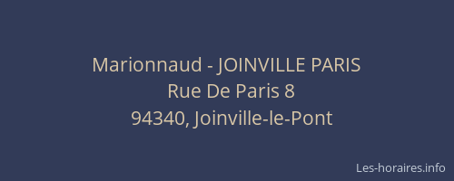Marionnaud - JOINVILLE PARIS