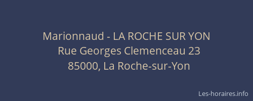 Marionnaud - LA ROCHE SUR YON